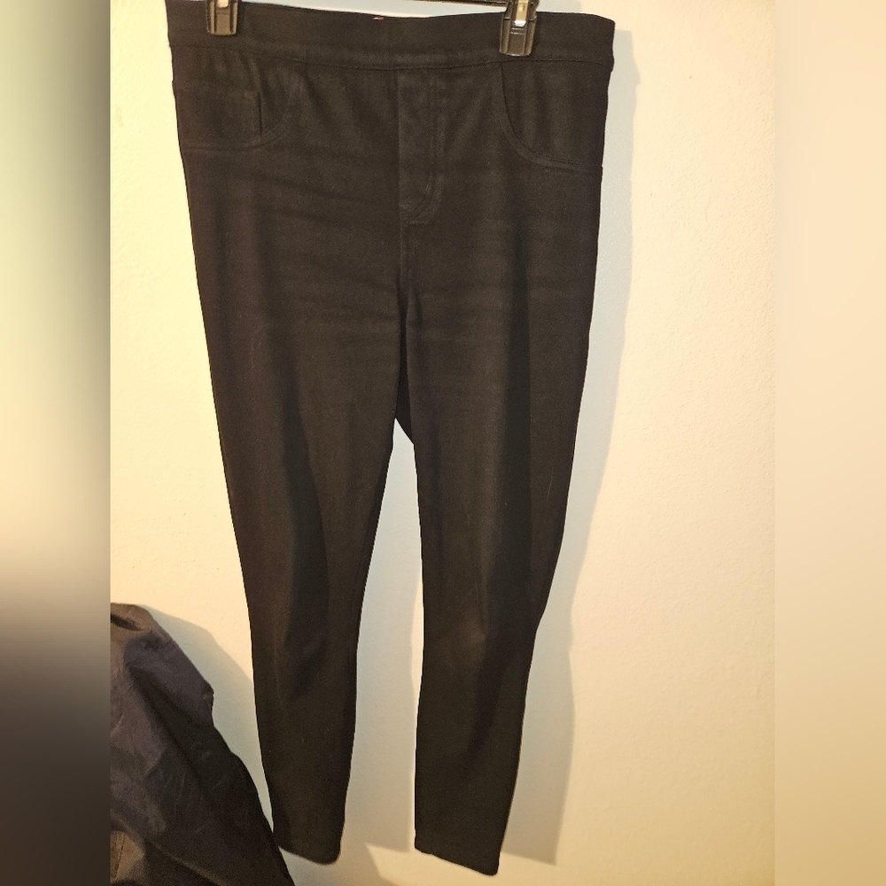 Spanx Womans Black Jeggings Size L